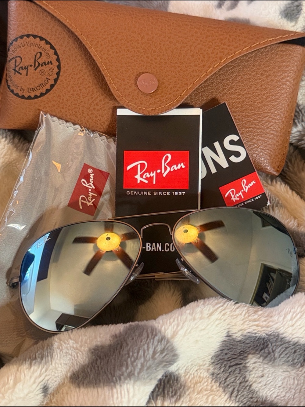 Ray-Ban RB3025 Aviator Large Metal 029/30 Gunmetal Silver Mirror 58-14